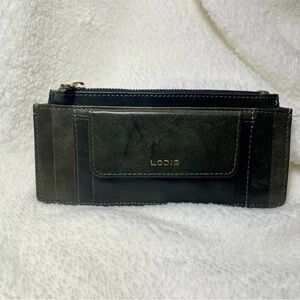 Lodis Dark Green Leather Card Holder
